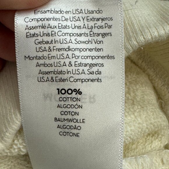 MOTHER The Square Bummer Sweatshirt Crewneck Pullover Ivory Cream Size Small - Picture 11 of 13